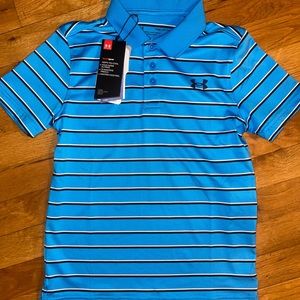Youth small NEW WITH TAGS under armour gold polo shirt
